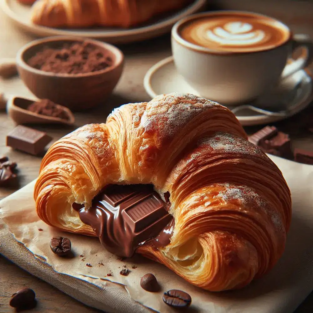 Croissant de chocolate artesanal