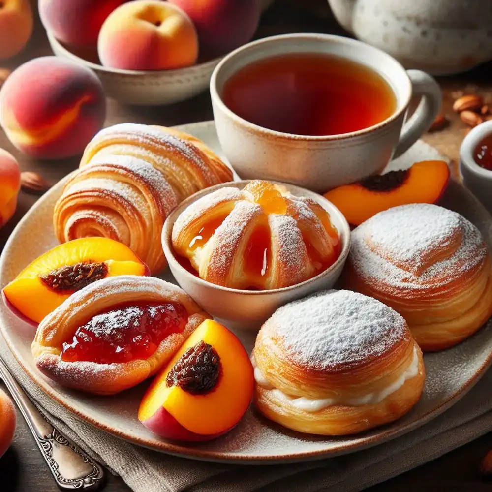 Bollería albaricoque y melocotón