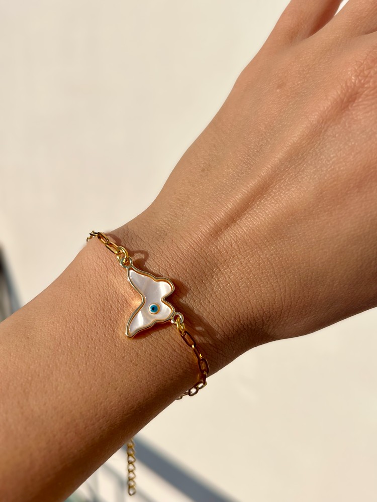 Βραχιόλι Πεταλούδα με Ματάκι