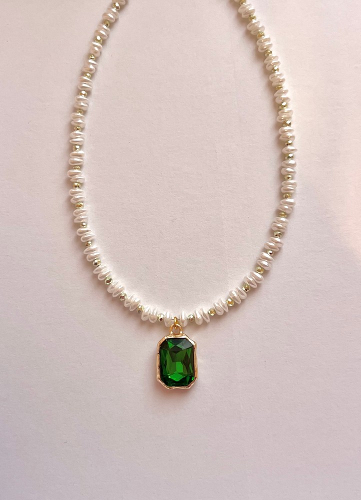 Κολιέ Πέρλες “Emerald Grace”