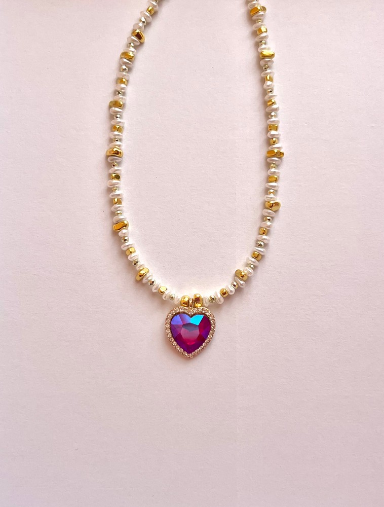 Κολιέ Καρδιά “Aurora Pearl”