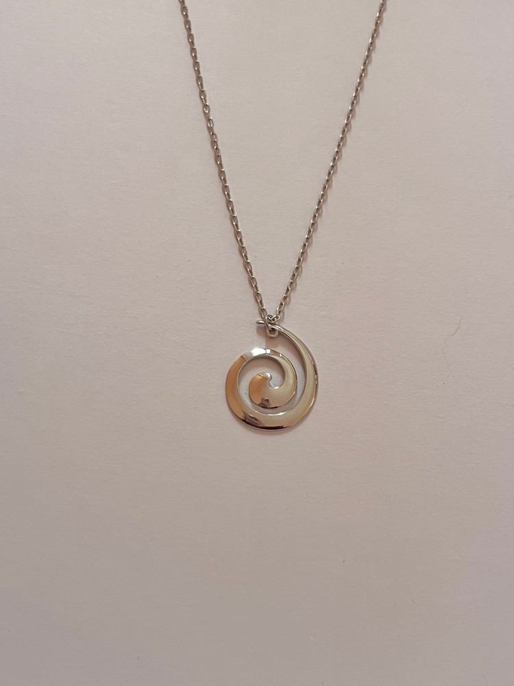 Κολιέ Silver Spiral Flow