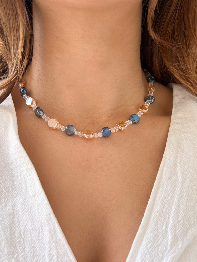 Sapphire and Honey Necklace