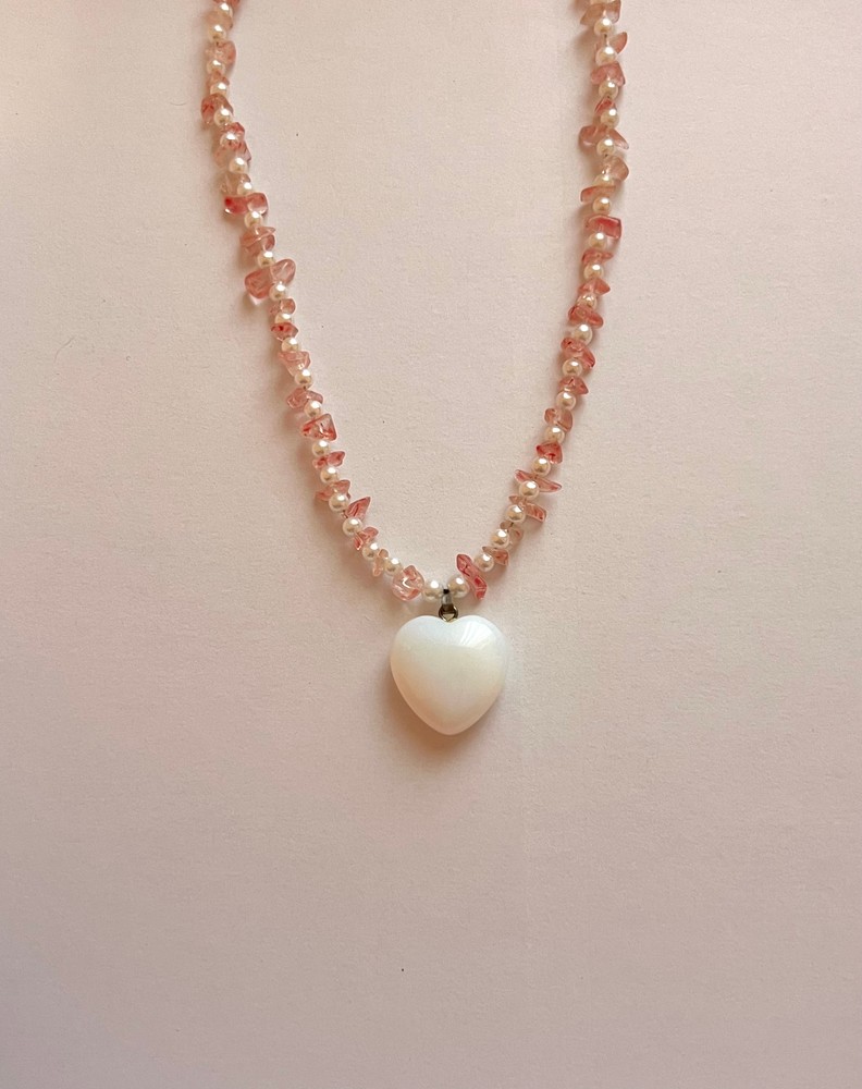 Κολιέ Καρδιά “Blush Pearl”