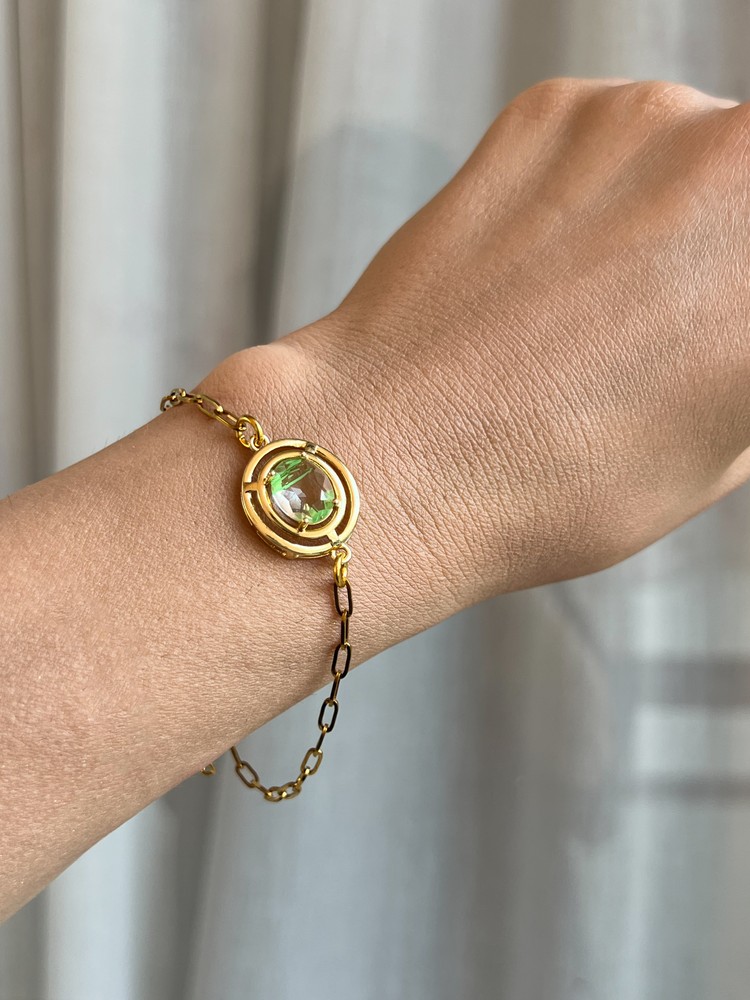Green Crystal Halo Chain