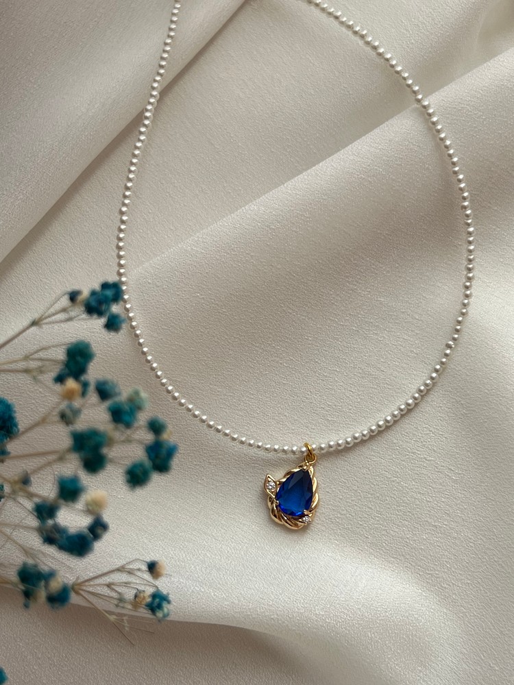 Κολιέ Πέρλες “Azure Bloom”