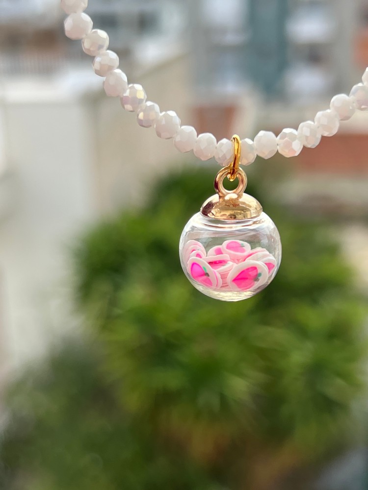 Κολιέ “Blossom Charm” με Χάντρες