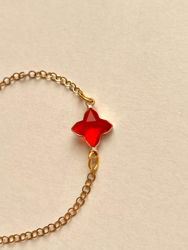 Βραχιόλι “Crimson Clover” σε Χρυσό Τόνο