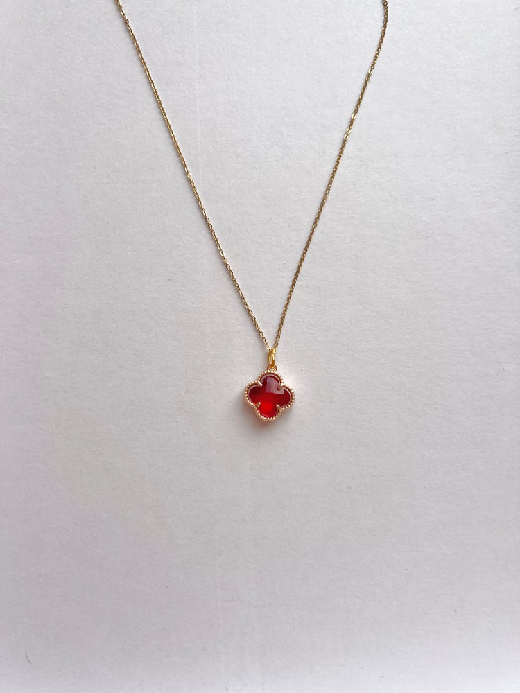Κολιέ “Crimson Clover” σε Χρυσό Τόνο