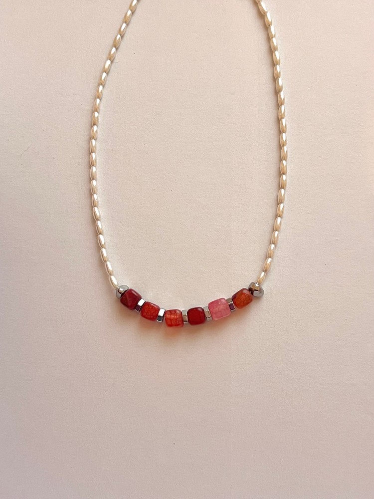 Κολιέ με Χάντρες “Blush Ember”