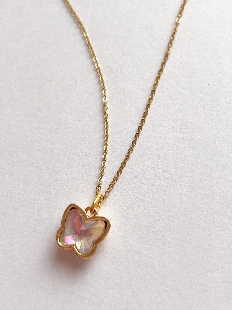 Κολιέ “Blush Butterfly” σε Χρυσό Τόνο