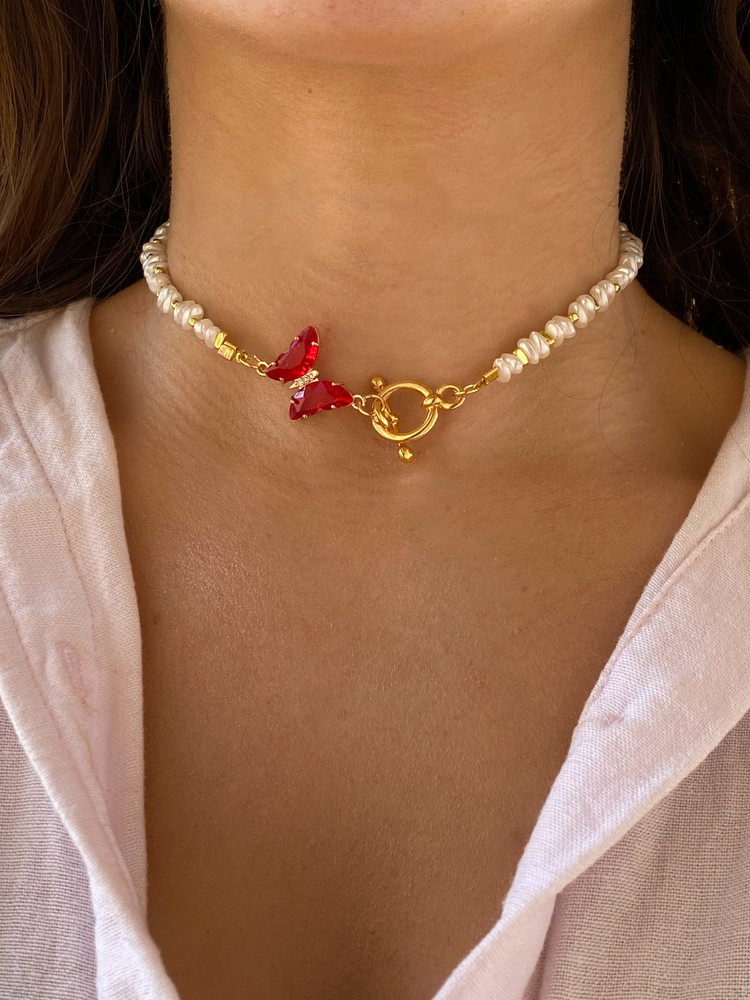 Pear & Petal Butterfly Choker